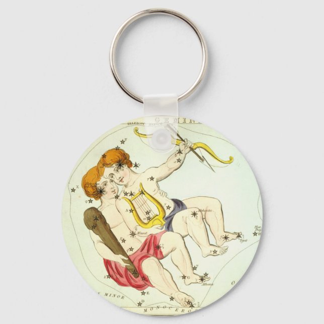 Zodiac Sign: Gemini Keychain (Front)