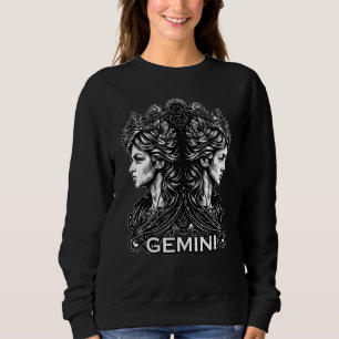Zodiac Sign Gemini Twins Astrology Symbol Ancient  Sweatshirt