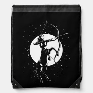 Zodiac Sign Illustration - Sagittarius Drawstring Bag
