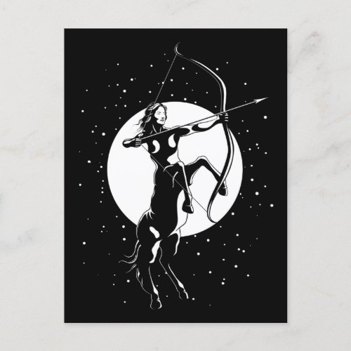 Zodiac Sign Illustration _ Sagittarius Postcard