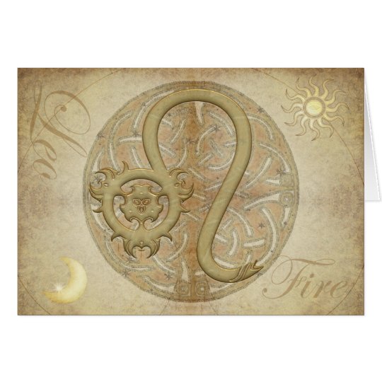 Zodiac Sign Leo Greetings and Notecards Card