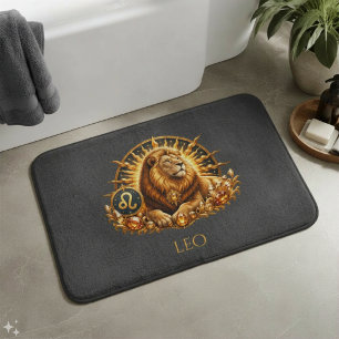 Zodiac Sign Leo Personalized Bath Mat