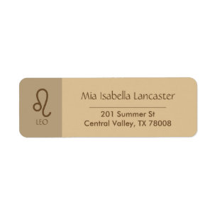 Zodiac - Sign Leo Return Address Labels