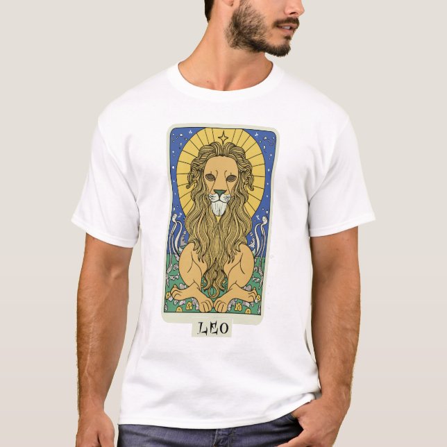 Zodiac Sign Leo The Power Unisex T-Shirt  (Front)
