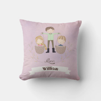 Zodiac Sign Libra Boy Add A Name Throw Pillow