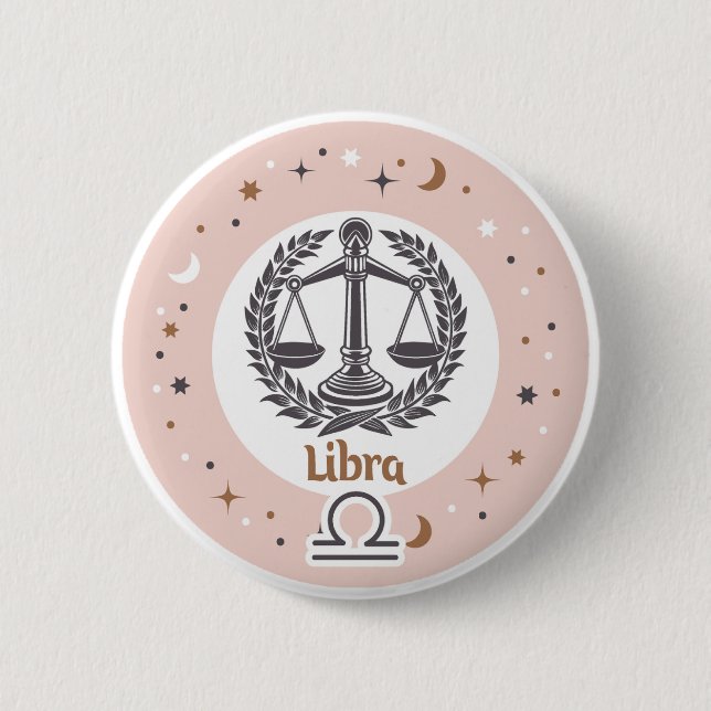 Zodiac Sign Libra Button (Front)