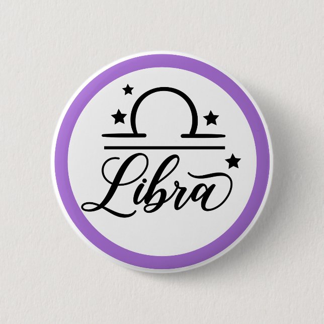 Zodiac Sign Libra Button (Front)