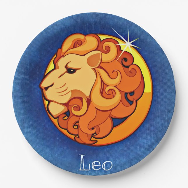 Zodiac_Sign_Lion Paper Plates (Front)