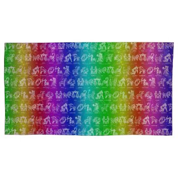 Zodiac Sign Pillow Case(rainbow Smooth Fade) Pillow Case by Digital_Attic_95 at Zazzle
