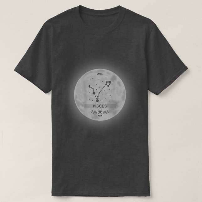 Zodiac Sign Pisces 2596  T-Shirt (Design Front)