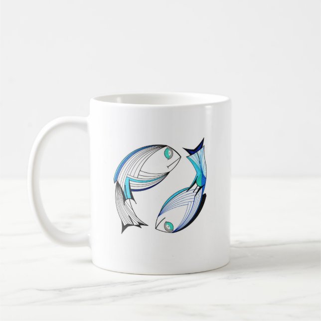 Zodiac Sign Pisces Coffee Mug (Left)