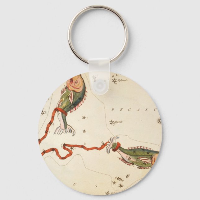 "Zodiac Sign: Pisces" keychain (Front)