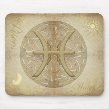 Zodiac Sign Pisces Mousepad by Specialeetees at Zazzle
