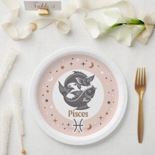 Zodiac Sign Pisces Paper Plates