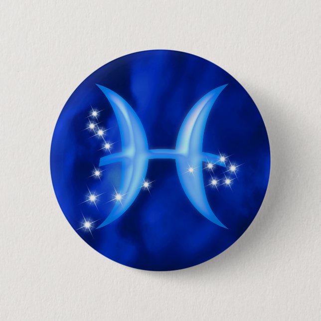 Zodiac sign Pisces Pinback Button (Front)