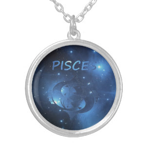 Zodiac sign Pisces Silver Plated Necklace