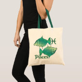 Zodiac Sign Pisces Symbol Tote Bag (Front (Product))