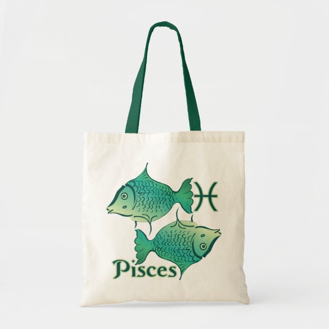 Zodiac Sign Pisces Symbol Tote Bag (Front)