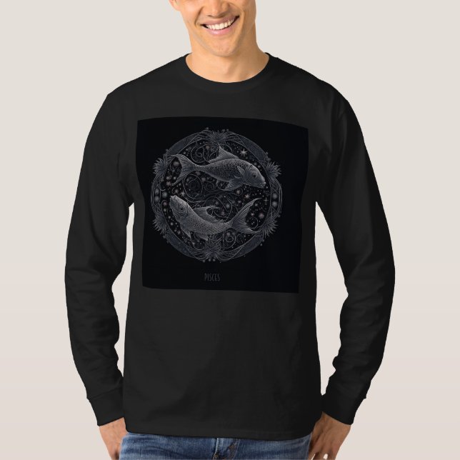 Zodiac Sign Pisces T-Shirt (Front)