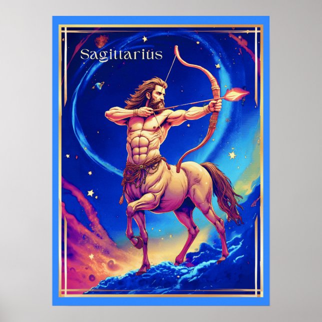 Zodiac Sign Sagittarius as the Celestial Archer (Front)