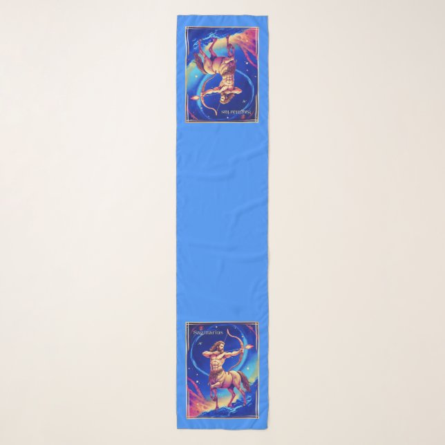 Zodiac Sign Sagittarius as the Celestial Archer Scarf (Front)