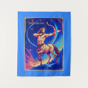 Zodiac Sign Sagittarius as the Celestial Archer Tapestry