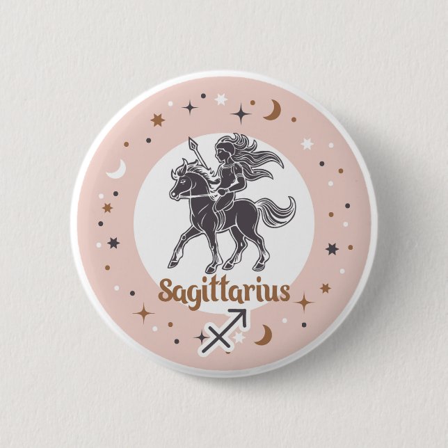Zodiac Sign Sagittarius Button (Front)