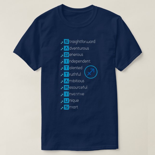 Zodiac Sign Sagittarius T-Shirt (Design Front)
