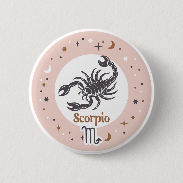 Zodiac Sign Scorpio Button (Front)