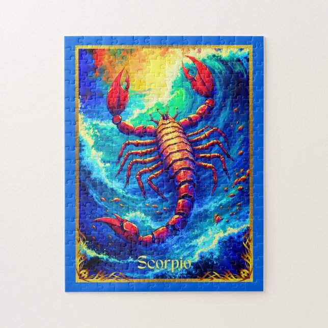 Zodiac Sign Scorpio Emerging from Deep Waters Jigsaw Puzzle (Vertical)