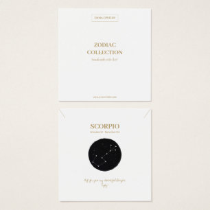 Zodiac Sign Scorpio Jewelry Display Card