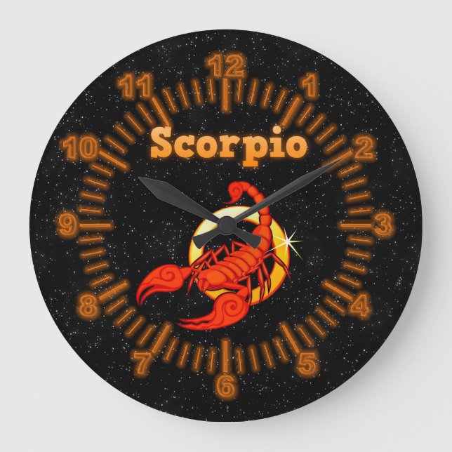 Zodiac sign Scorpio Large Clock (Front)