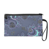 Zodiac Sign Scorpio Mystical Symbols Wristlet Purse (Front)