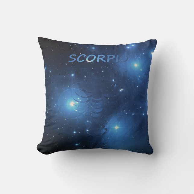 Zodiac sign Scorpio Throw Pillow (Front)