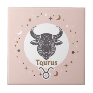 Zodiac Sign Taurus Ceramic Tile