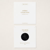 Zodiac Sign Taurus Jewelry Display Card