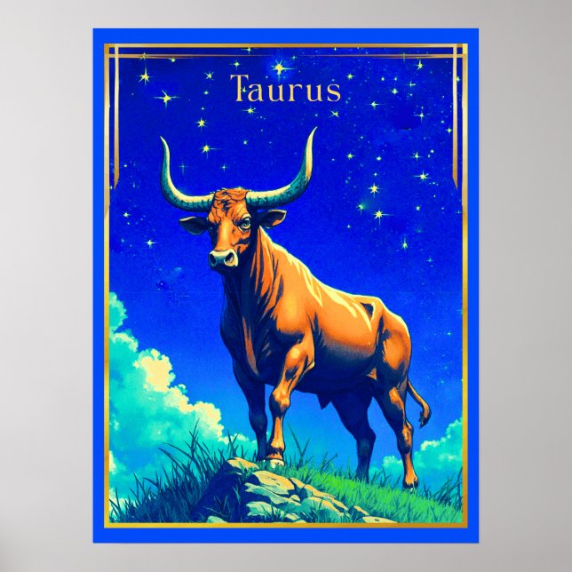 Zodiac Sign Taurus Rooted in Earth and Sky (Front)