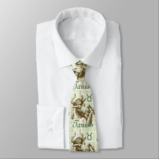 Zodiac Sign Taurus Symbol Neck Tie