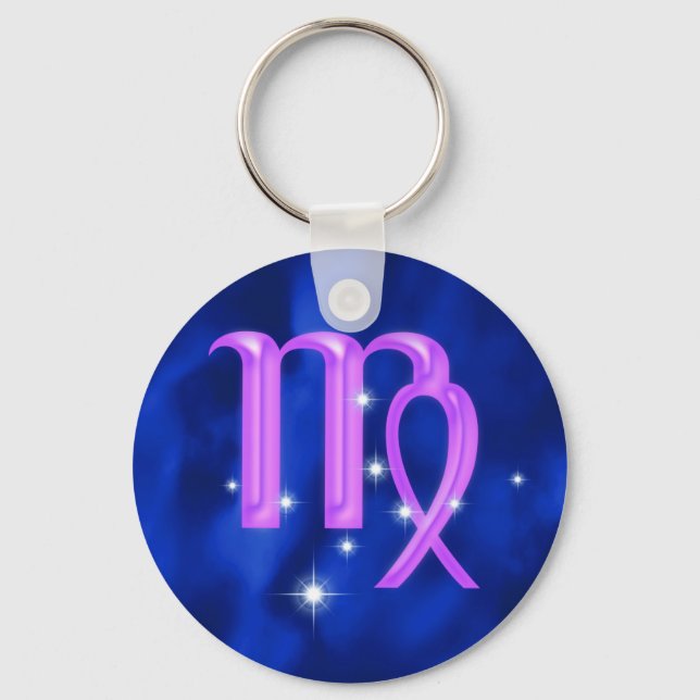 Zodiac sign Virgo Keychain (Front)