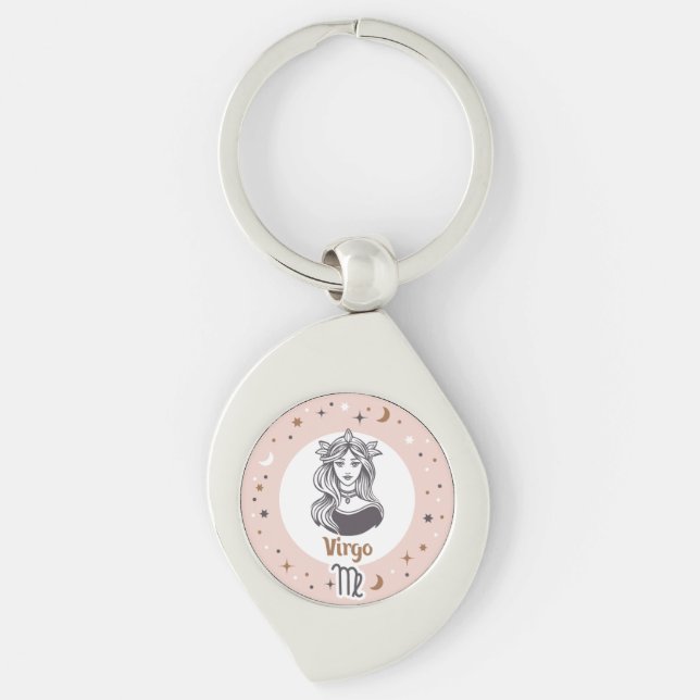 Zodiac Sign Virgo Keychain (Front)
