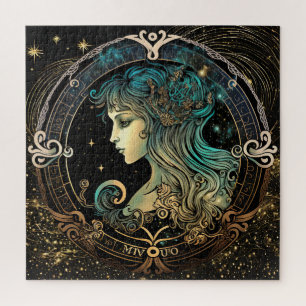 Zodiac Sign Virgo Puzzle, 20"x20" 676 pcs. Jigsaw Puzzle