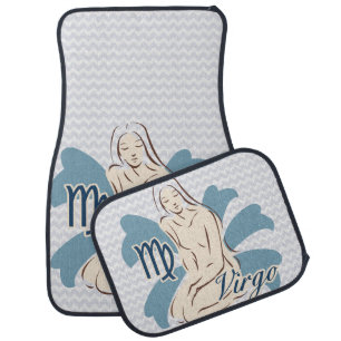 Zodiac Sign Virgo Symbol Car Floor Mat