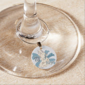 Zodiac Sign Virgo Symbol Personalize Wine Glass Charm (In Situ)