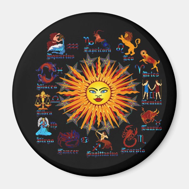 Zodiac-Signs-All-V-1 Magnet (Front)