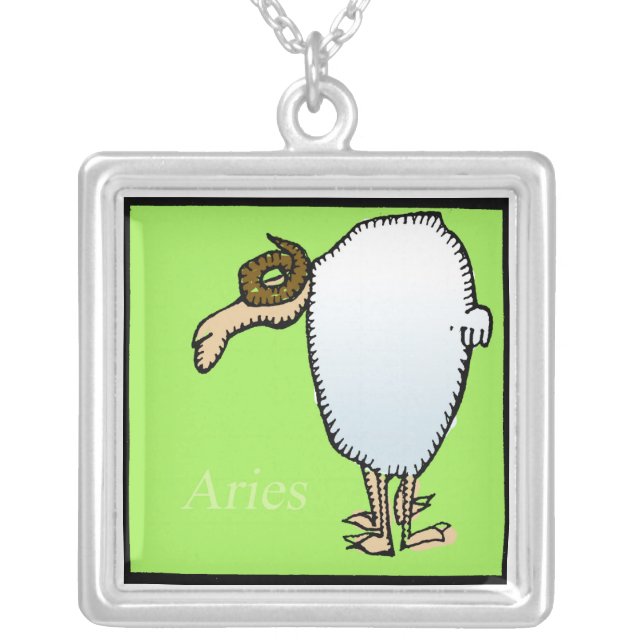 Zodiac Signs Aries Birthday Necklace (Front)