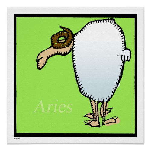 Zodiac Signs Aries Birthday Perfect Poster 20x20