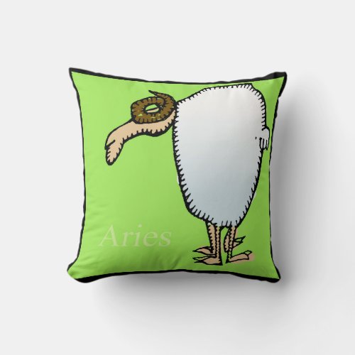 Zodiac Signs Aries Birthday Pillow