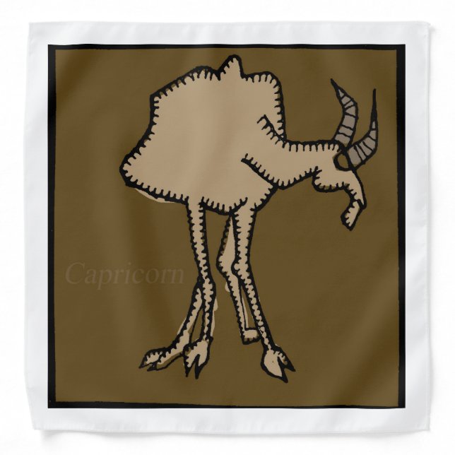 Zodiac Signs Capricorn Birthday Bandana (Front)