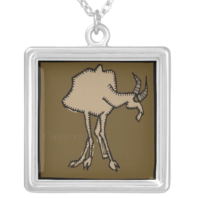 Zodiac Signs Capricorn Birthday Necklace (Front)