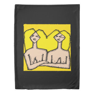 Zodiac Signs Gemini Birthday all-over DC Duvet Cover